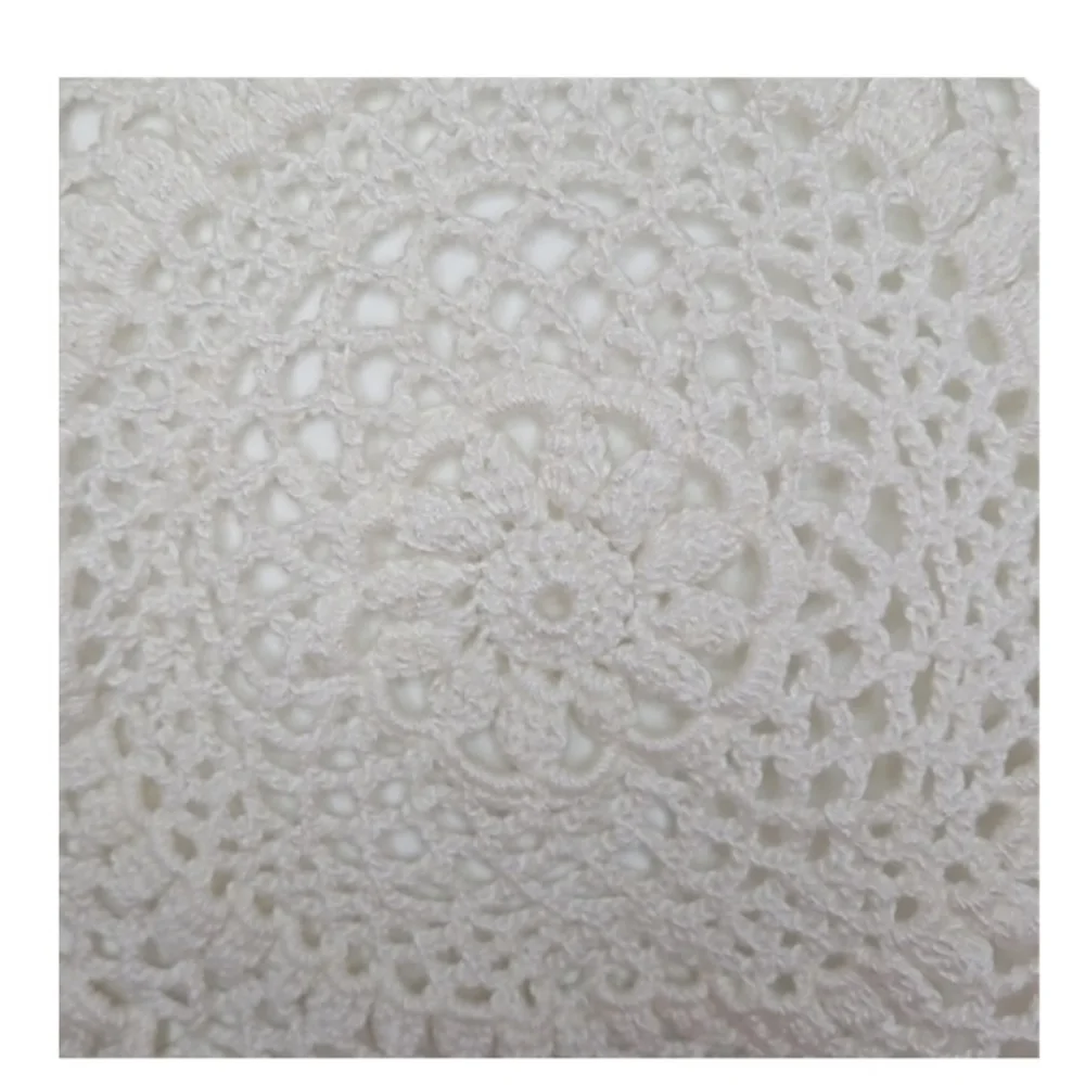 Handmade Crochet Lace Doily Table Mat Mandala Organic Cotton Vintage Decor